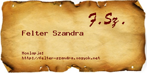 Felter Szandra névjegykártya